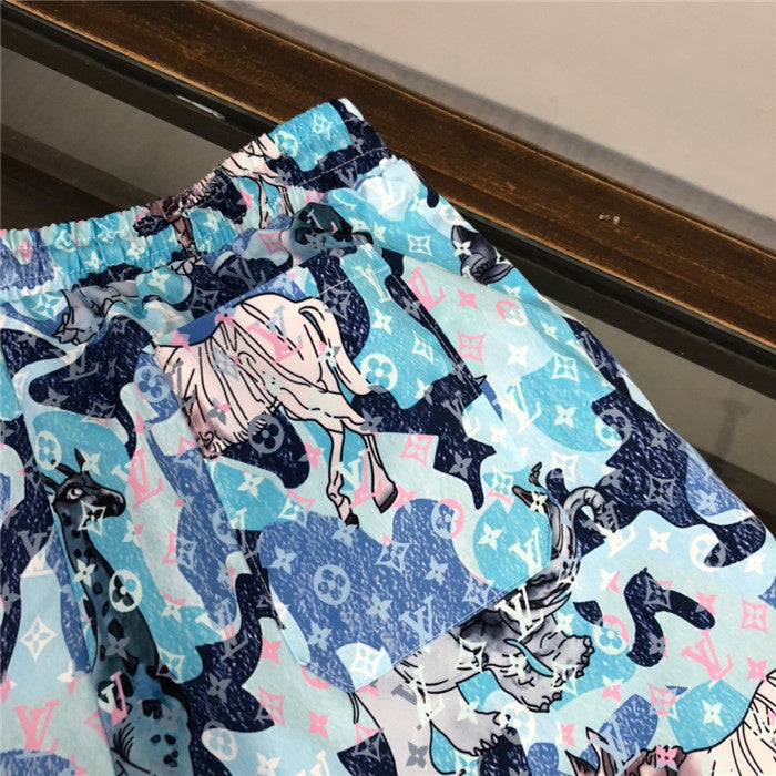 Close-up detail shot of Louis Vuitton cotton t-shirt with runway-inspired design