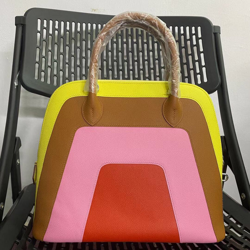 Close-up detail of statement bag design