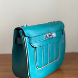 Side view of statement structured handbag