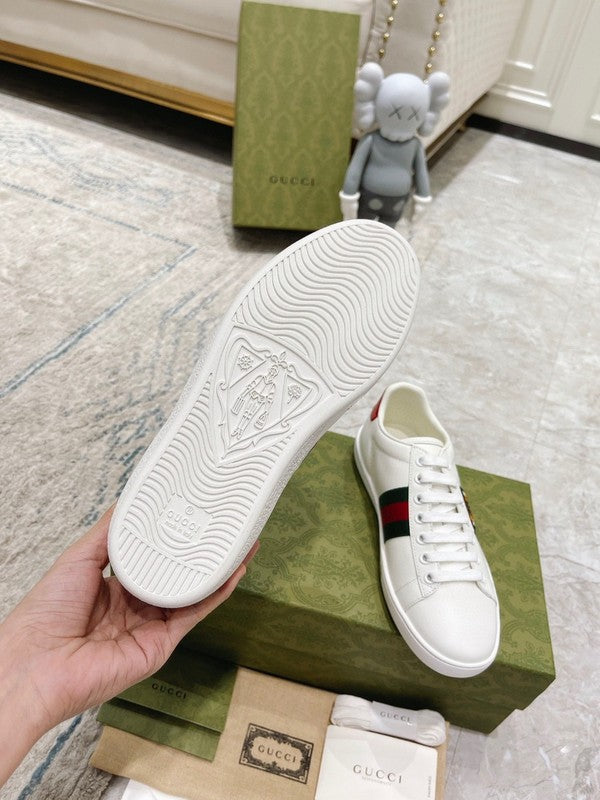 Gucci sneakers detailed view showing premium designer craftsmanship