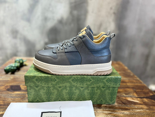 Gucci soft grey luxury sneakers view 11 classic court silhouette