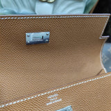 Side view of refined structured handbag