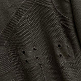 Side profile of Louis Vuitton luxury clothing with monogram-inspired silhouette