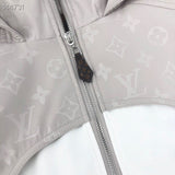 Flat lay presentation of Louis Vuitton luxury clothing with everyday silhouette