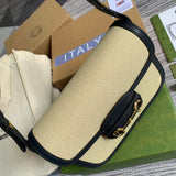 Front view of sleek modern women's handbag – women's statement bag