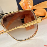 Close-up detail view of Louis Vuitton unisex sunglasses