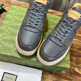 Gucci soft grey luxury sneakers view 5 classic court silhouette