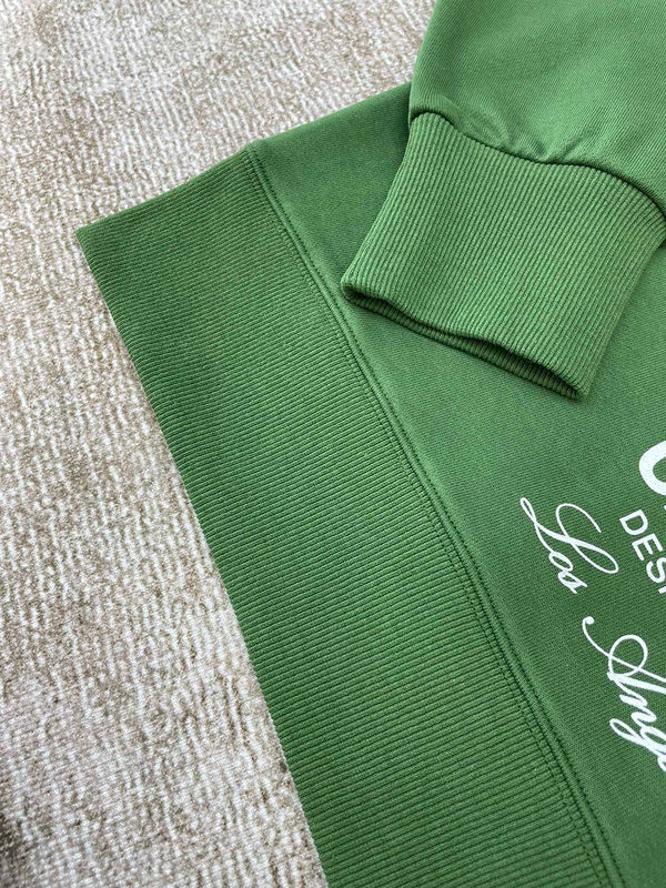 Close-up of Amiri hoodie craftsmanship