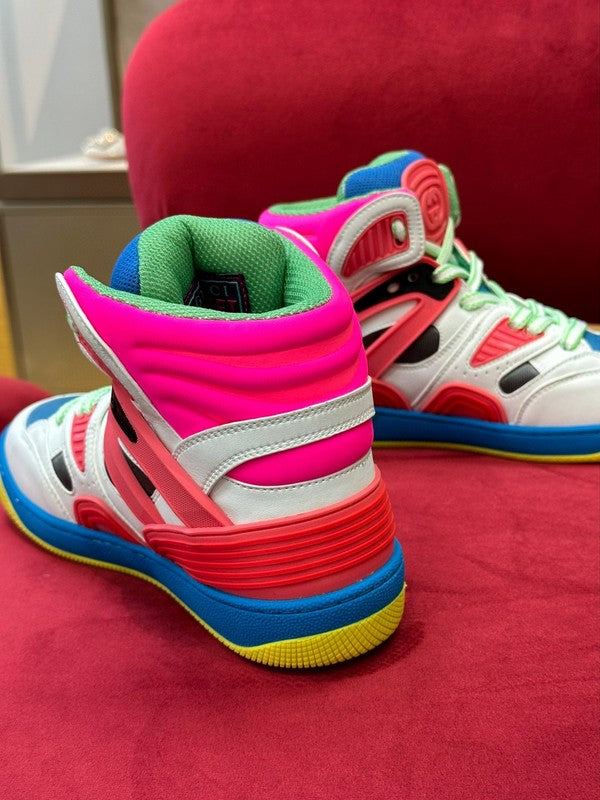 Gucci sneakers detailed view showing premium designer craftsmanship