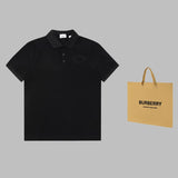 Back view of Polo cotton polo shirt with monogram-inspired silhouette