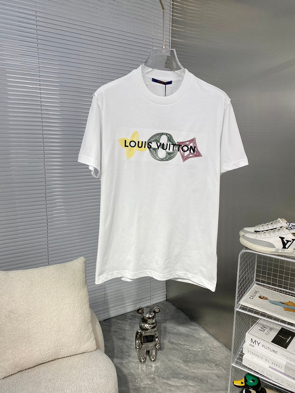 Front view of Louis Vuitton cotton t-shirt with streetwear-inspired cut