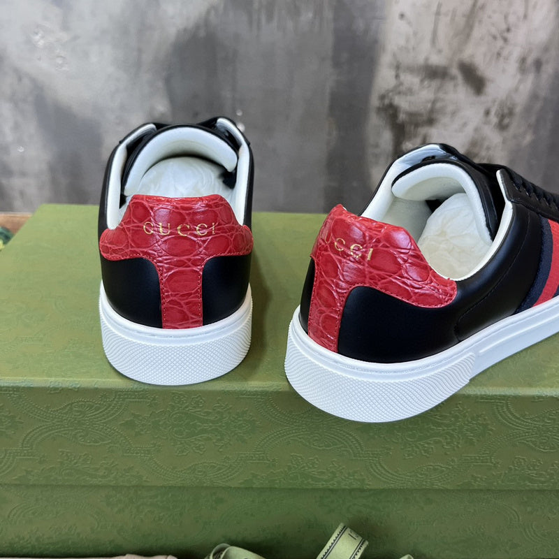 Gucci sneakers detailed view showing premium designer craftsmanship