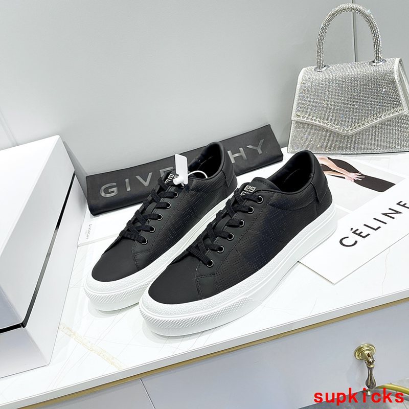 Givenchy Red Low-Top Sneakers - Angled View