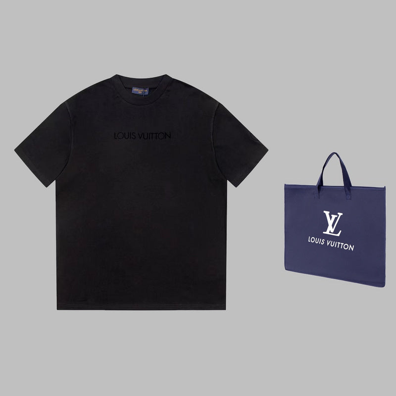 Back view of Louis Vuitton cotton t-shirt with monogram-inspired silhouette