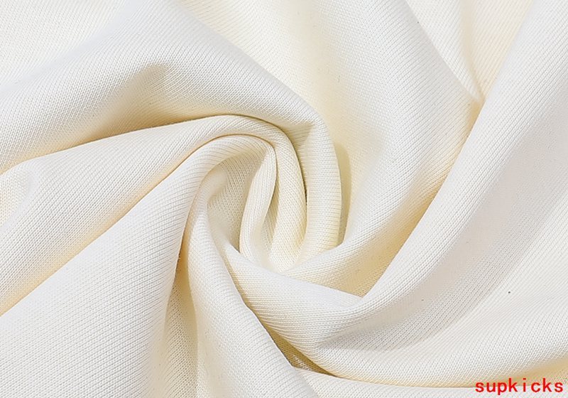 Close-up detail shot of Rhude luxury clothing with relaxed-fit cut