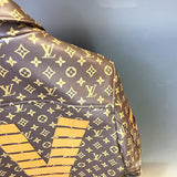 Back view of Louis Vuitton luxury clothing with runway-inspired design