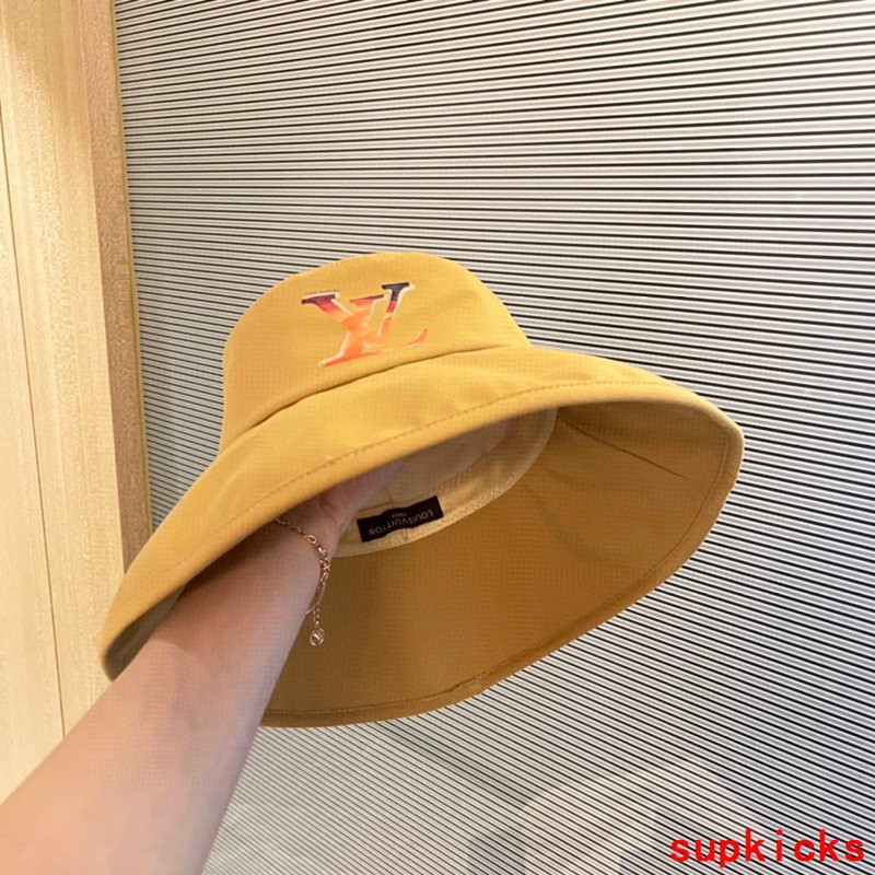 Close-up detail view of Louis Vuitton unisex cap