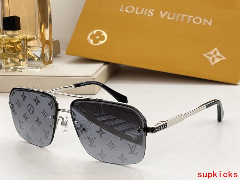 Side view of Louis Vuitton unisex sunglasses