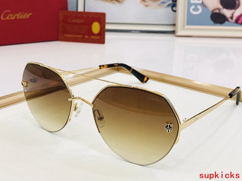Angled view of Cartier unisex sunglasses