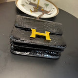Sleek bag shown from front angle