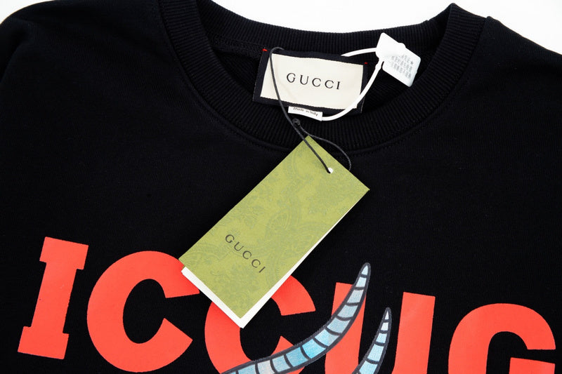 Full styled look of Gucci luxury clothing with relaxed-fit cut