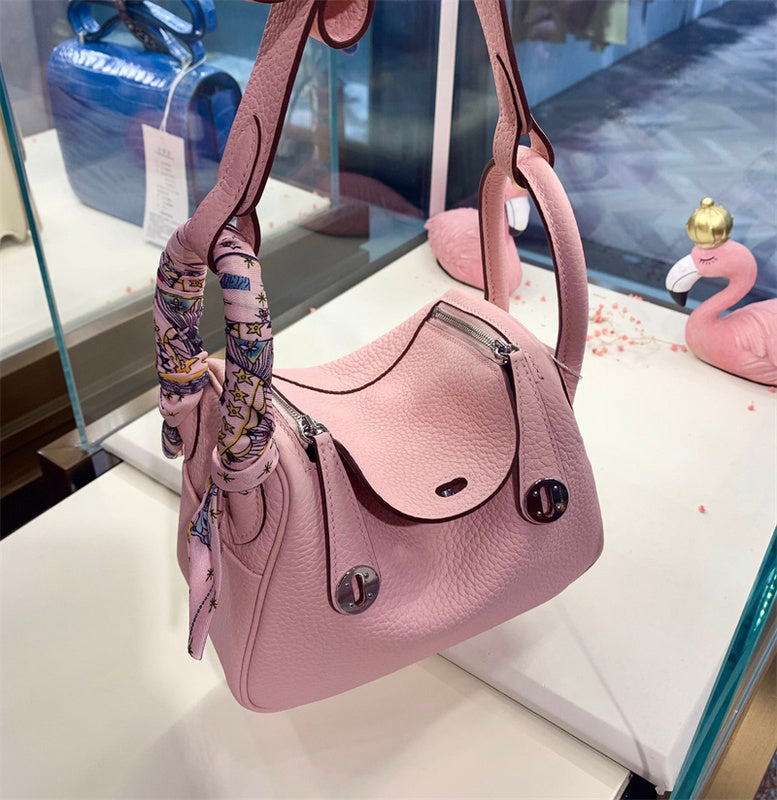 Side view of versatile structured handbag