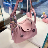 Side view of versatile structured handbag