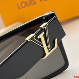 Close-up detail view of Louis Vuitton unisex sunglasses