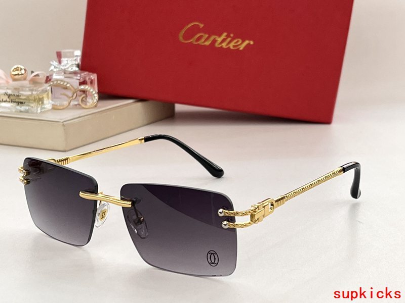 Angled view of Cartier unisex sunglasses