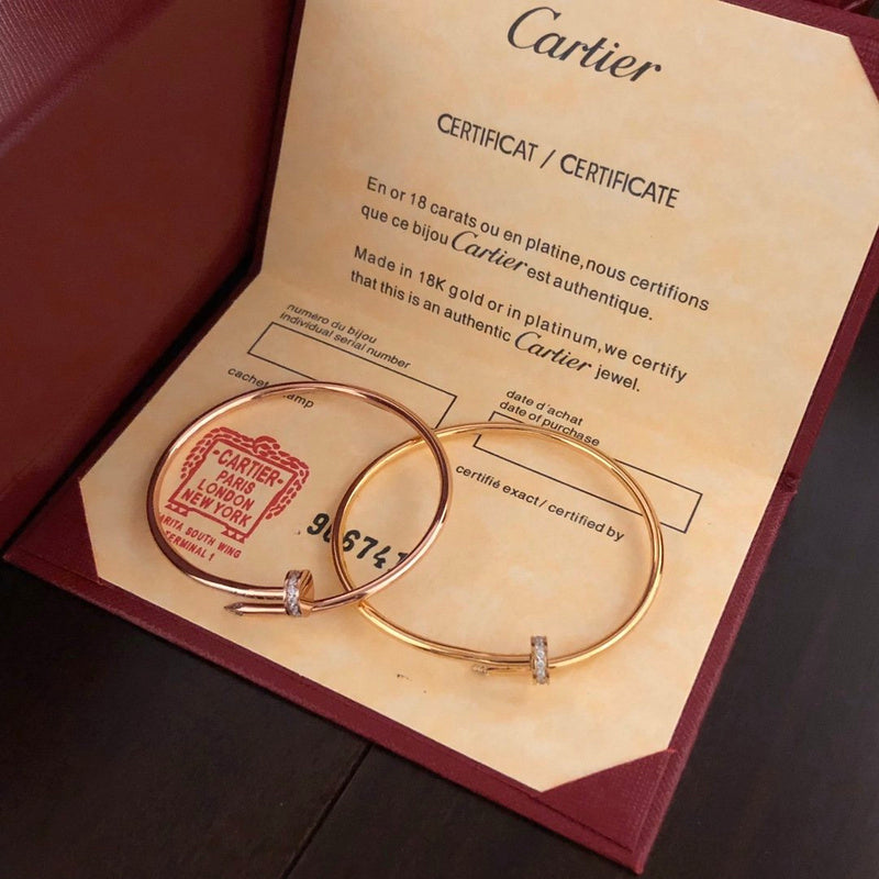 Close-up detail view of Cartier unisex jewelry piece