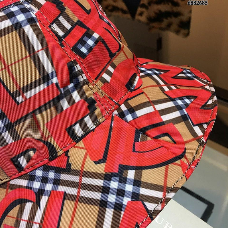 Close-up detail view of Burberry unisex cap