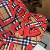Close-up detail view of Burberry unisex cap