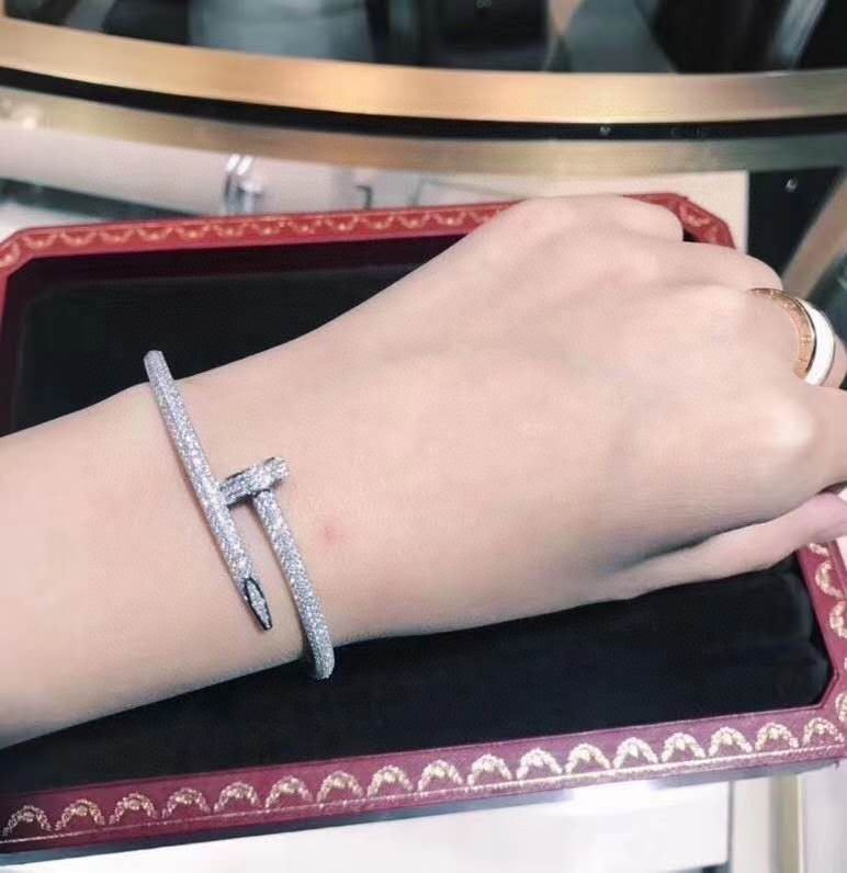 Close-up detail view of Cartier unisex jewelry piece