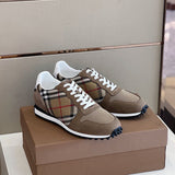 Burberry Camel Low-Top Sneakers - Full Silhouette View