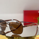 Angled view of Cartier unisex sunglasses
