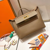 Sleek bag shown from front angle