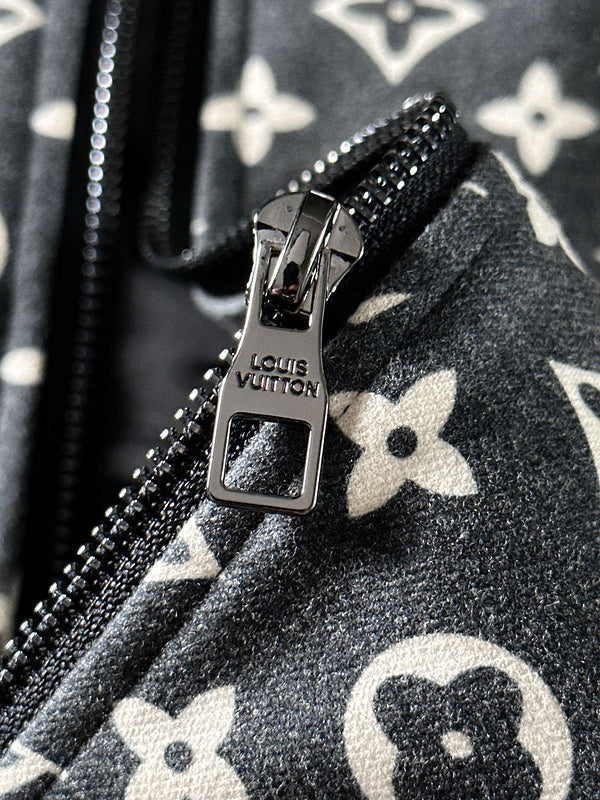 Front view of Louis Vuitton luxury clothing with everyday silhouette