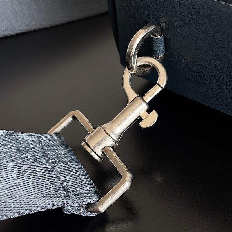 Structured Faux Leather Handbag - Sleek Minimalist Lines | Women's Fashion Handbag #1584 - hardware and detail close-up (image 5) of designer-inspired handbag
