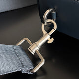 Structured Faux Leather Handbag - Sleek Minimalist Lines | Women's Fashion Handbag #1584 - hardware and detail close-up (image 5) of designer-inspired handbag