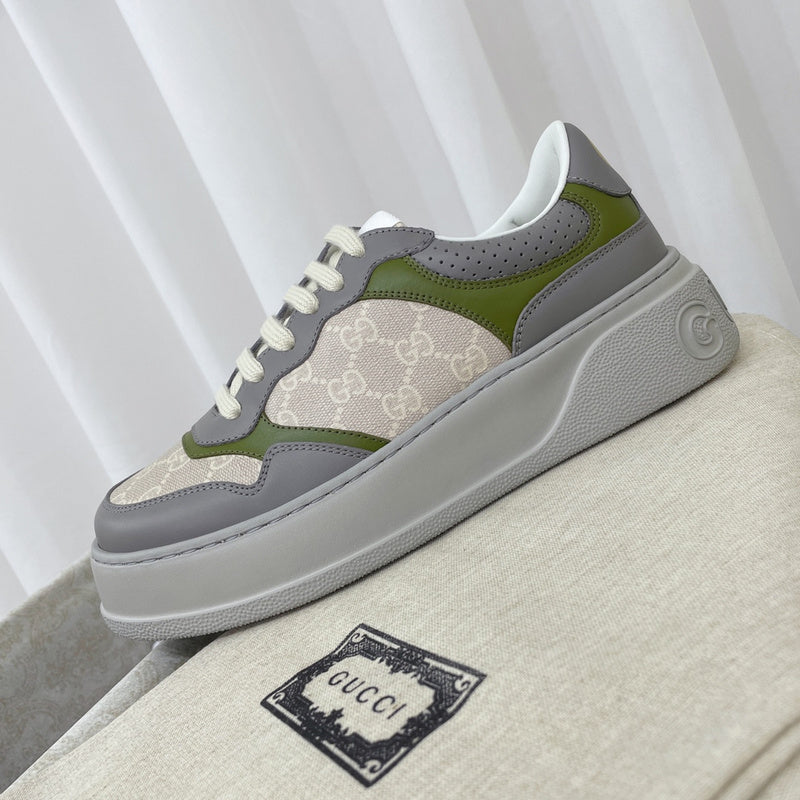 Gucci stone beige luxury sneakers view 7 chunky sole construction