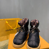 Louis Vuitton shoes Style 192 - close-up of bold signature style
