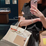 Close-up detail of statement bag design