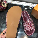 Louis Vuitton Burgundy Low-Top Sneakers - Sole Detail View