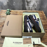 Burberry Red High-Top Sneakers - Toe Detail View