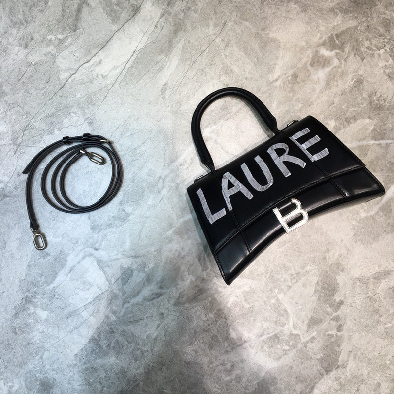 Sleek Faux Leather Handbag - Statement Silhouette | Women's Premium Handbag #630 - close-up detail shot (image 3) of designer-inspired handbag