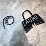 Sleek Faux Leather Handbag - Statement Silhouette | Women's Premium Handbag #630 - close-up detail shot (image 3) of designer-inspired handbag