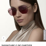 Angled view of Cartier unisex sunglasses