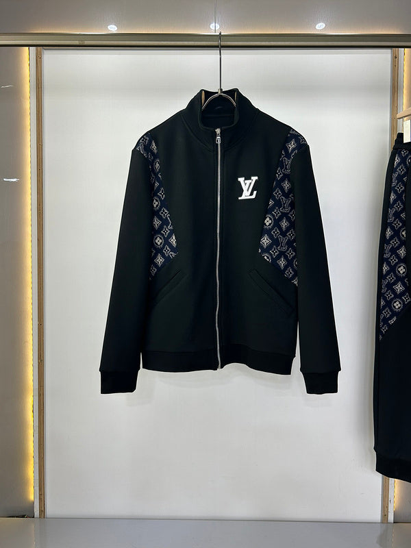 Side profile of Louis Vuitton luxury clothing with runway-inspired design