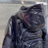 Close-up detail shot of Louis Vuitton luxury clothing with relaxed-fit cut