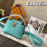 Side profile of elevated sleek women's handbag – women's luxury handbag